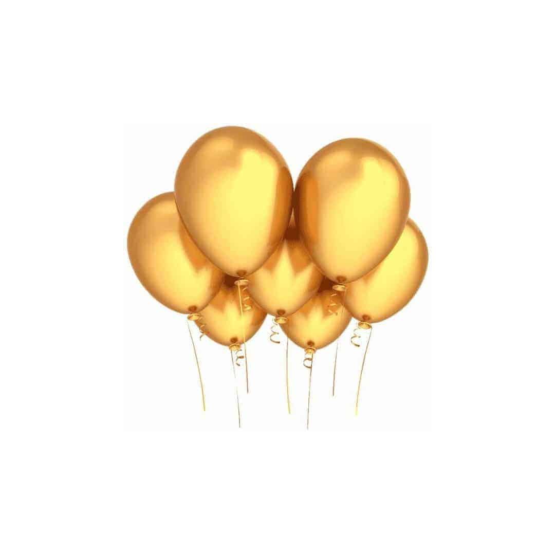 12 palloncini dorati da 23 cm