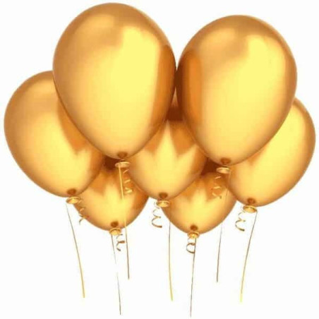 12 palloncini dorati da 23 cm