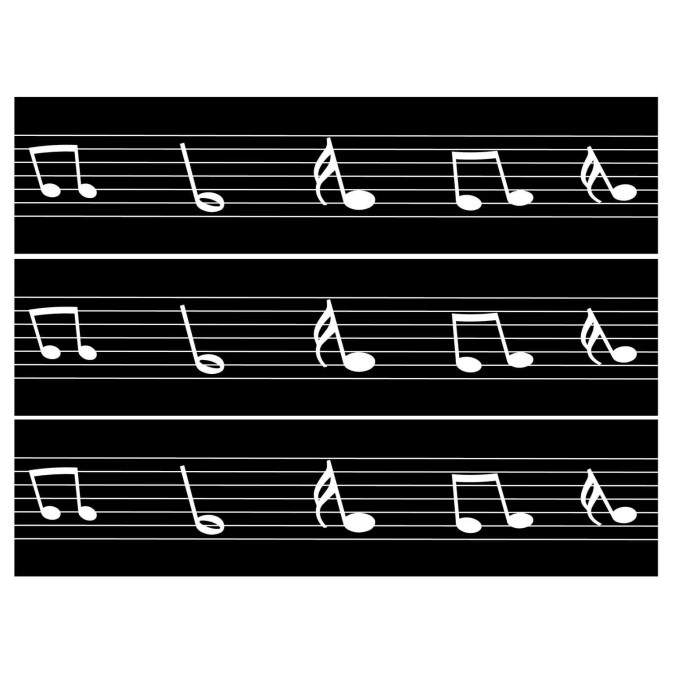 schema per il tema musicale della torta di zucchero