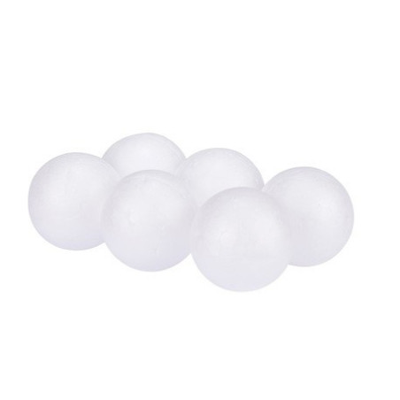 6 palline di polistirolo da 5 cm