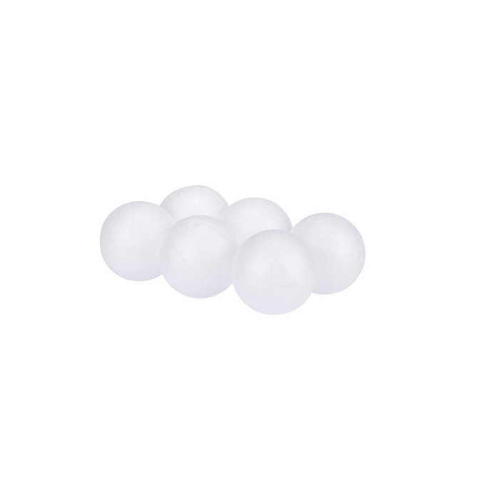 6 palline di polistirolo da 5 cm