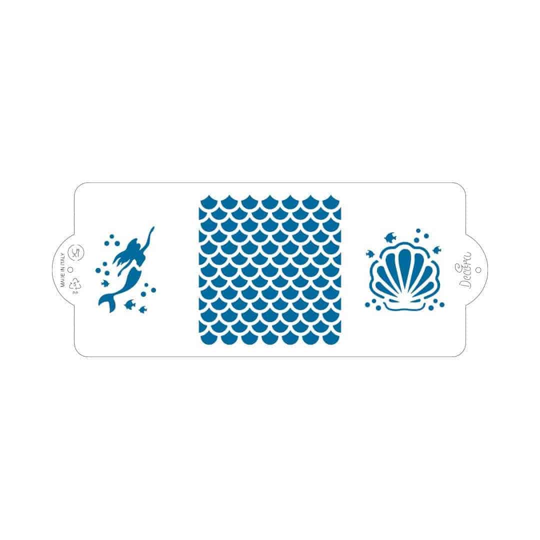 stencil per torta-sirena