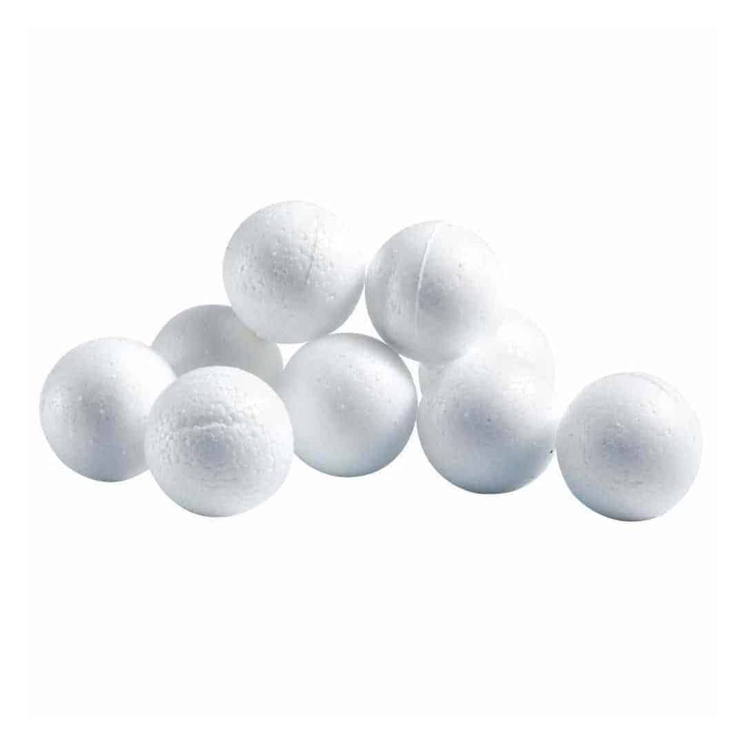 20 palline di polistirolo da 3 cm