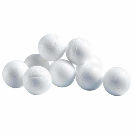 20 palline di polistirolo da 3 cm