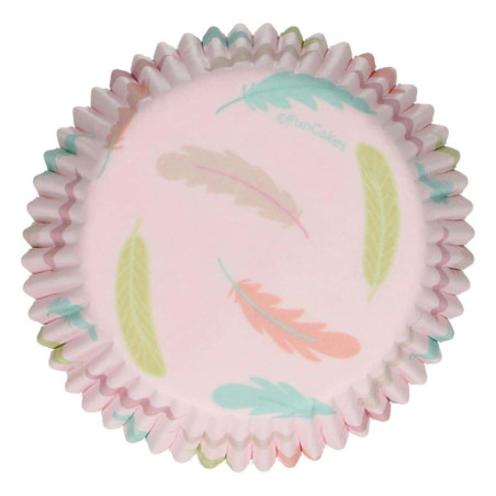 48 pirottini per cupcake con piume