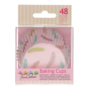 48 Pirottini per cupcake con piume