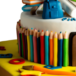Decorazione torta rientro a scuola - 