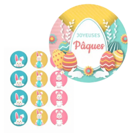 Foto commestibile di Pasqua da personalizzare | 
