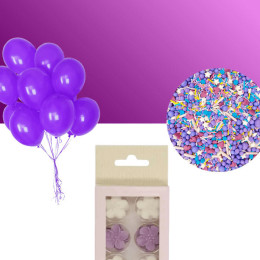 Un magnifico compleanno viola grazie alle nostre decorazioni