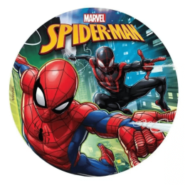 Decorazione della torta di Spiderman e tavolo di compleanno