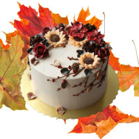 image-Decorazione torta autunnale