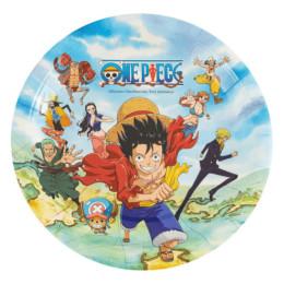 Decorazioni e torta di compleanno a tema One Piece